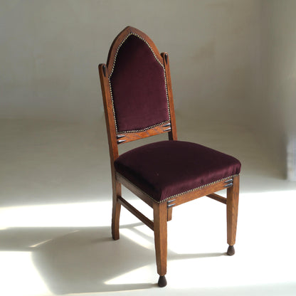 Dutch Art Deco Amsterdam School Dining Chairs, Set of 4 Dining Chairs