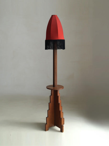 Dutch Art Deco Amsterdam School Floor Lamp with Stepped Design, 1920s Floor Lamps