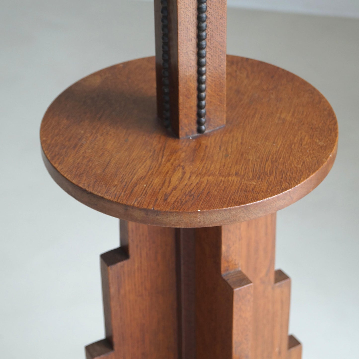 Dutch Art Deco Amsterdam School Floor Lamp with Stepped Design, 1920s Floor Lamps
