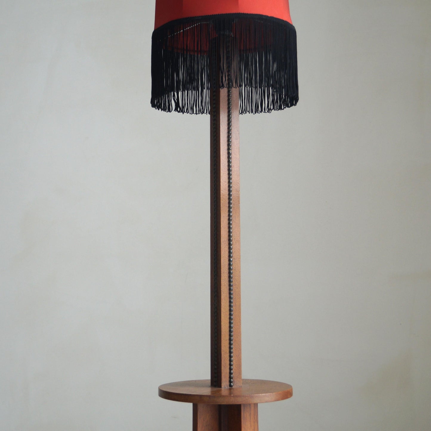 Dutch Art Deco Amsterdam School Floor Lamp with Stepped Design, 1920s Floor Lamps