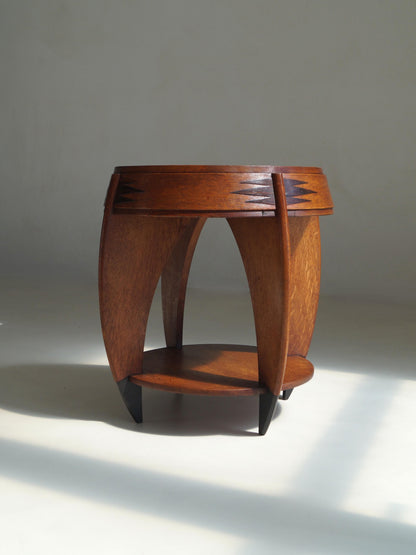 Dutch Art Deco Amsterdam School Side Table NR.301 by P.E.L. Izeren, 1920s End Tables