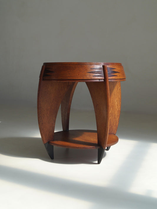 Dutch Art Deco Amsterdam School Side Table NR.301 by P.E.L. Izeren, 1920s End Tables