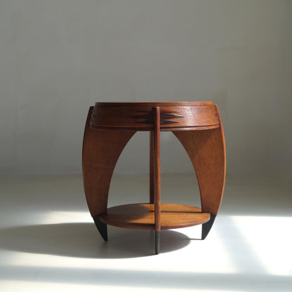 Dutch Art Deco Amsterdam School Side Table NR.301 by P.E.L. Izeren, 1920s End Tables