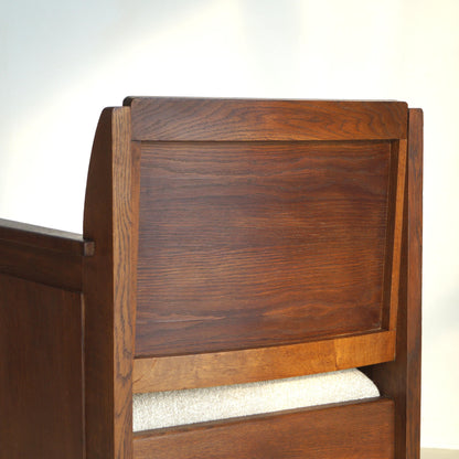 Dutch Art Deco Armchair, Oak, Modernist Design, 1920s, Netherlands Chairs