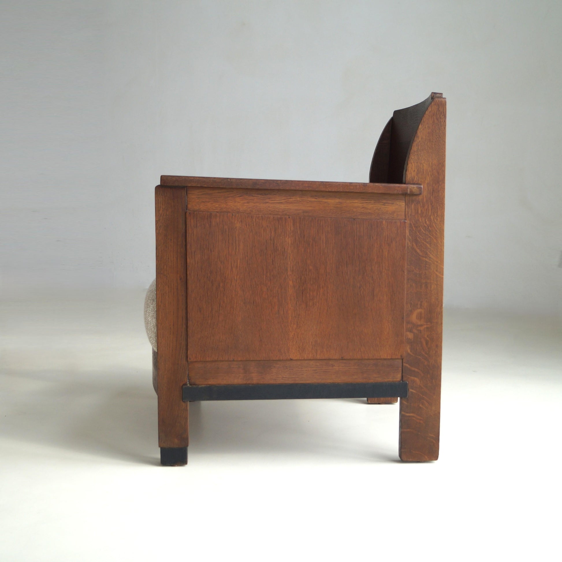 Dutch Art Deco Armchair, Oak, Modernist Design, 1920s, Netherlands Chairs
