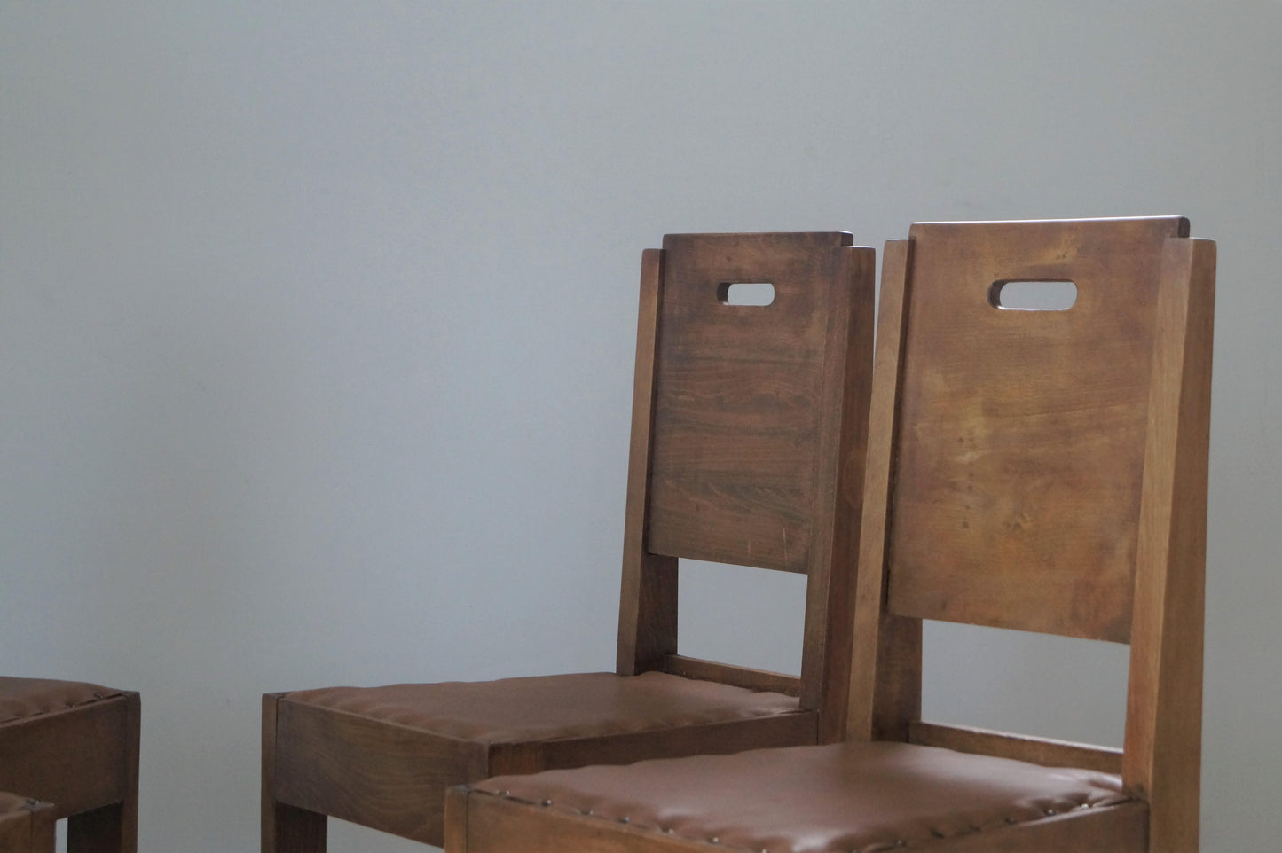 Dutch Art Deco De Stijl/Haagse School Set of Chairs, 1920s Dining Chairs