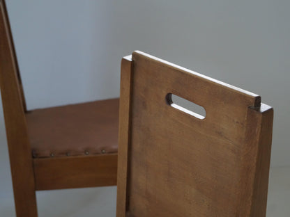 Dutch Art Deco De Stijl/Haagse School Set of Chairs, 1920s Dining Chairs