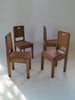 Dutch Art Deco De Stijl/Haagse School Set of Chairs, 1920s Dining Chairs