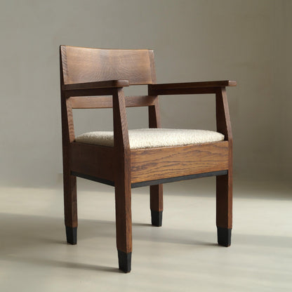 Dutch Art Deco Modernist Armchair by Hendrik Fels for L.O.V Oosterbeek, 1920s Chairs