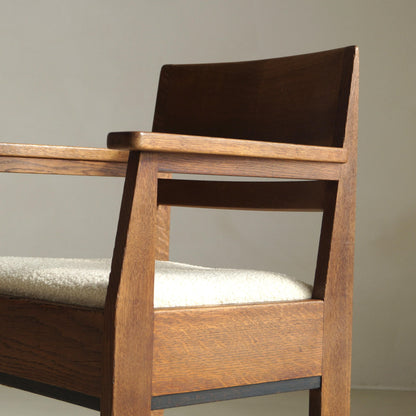 Dutch Art Deco Modernist Armchair by Hendrik Fels for L.O.V Oosterbeek, 1920s Chairs