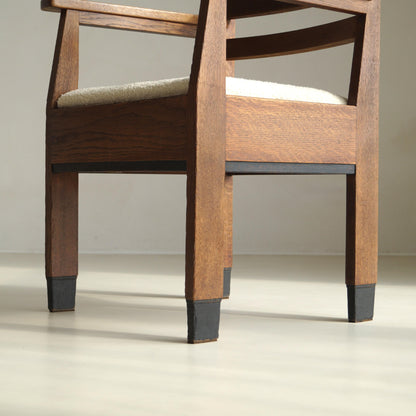 Dutch Art Deco Modernist Armchair by Hendrik Fels for L.O.V Oosterbeek, 1920s Chairs