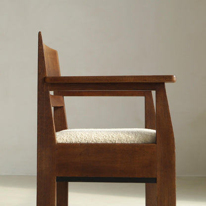 Dutch Art Deco Modernist Armchair by Hendrik Fels for L.O.V Oosterbeek, 1920s Chairs