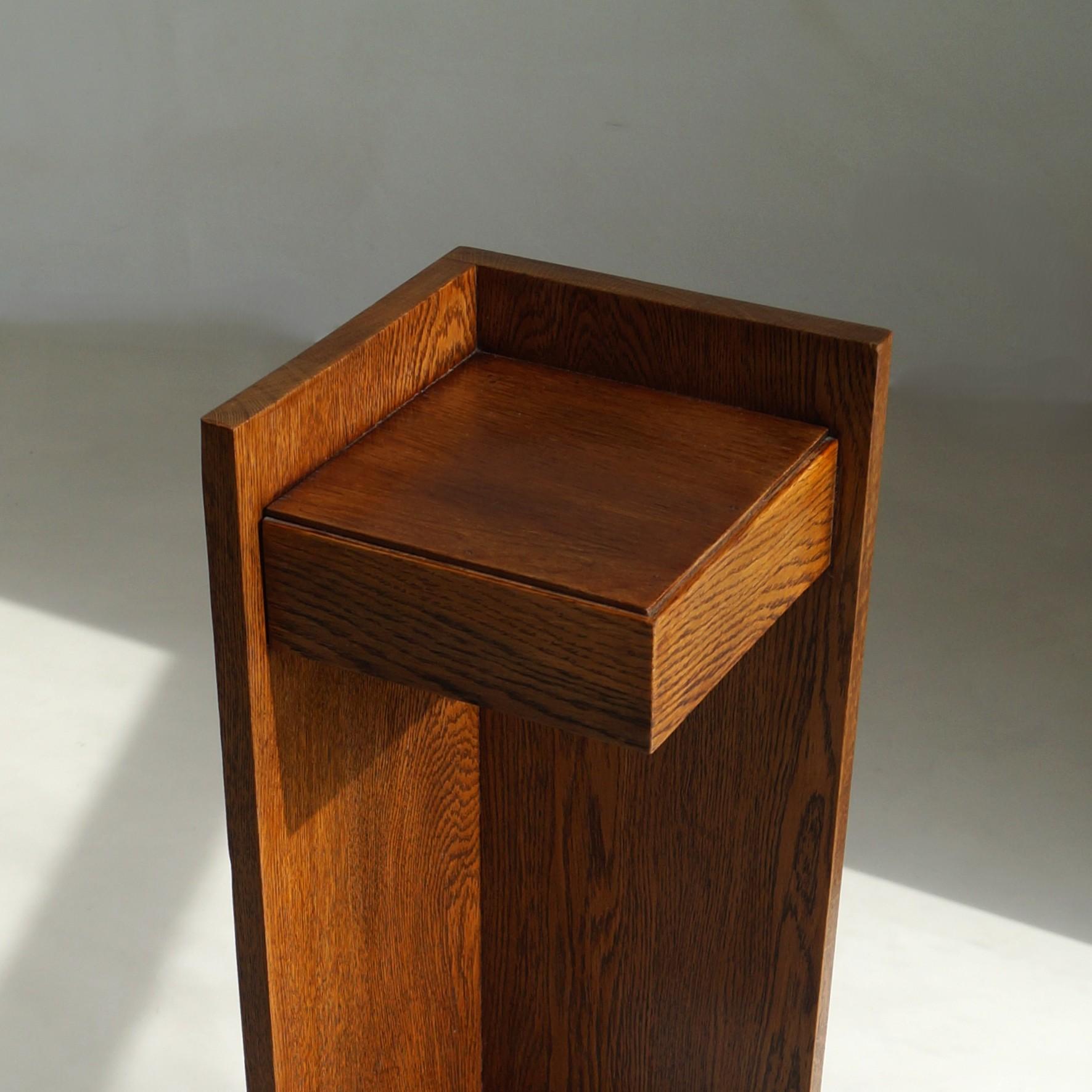 Dutch Art Deco Modernist Hague School Corner Pedestal, 1920s Pedestals