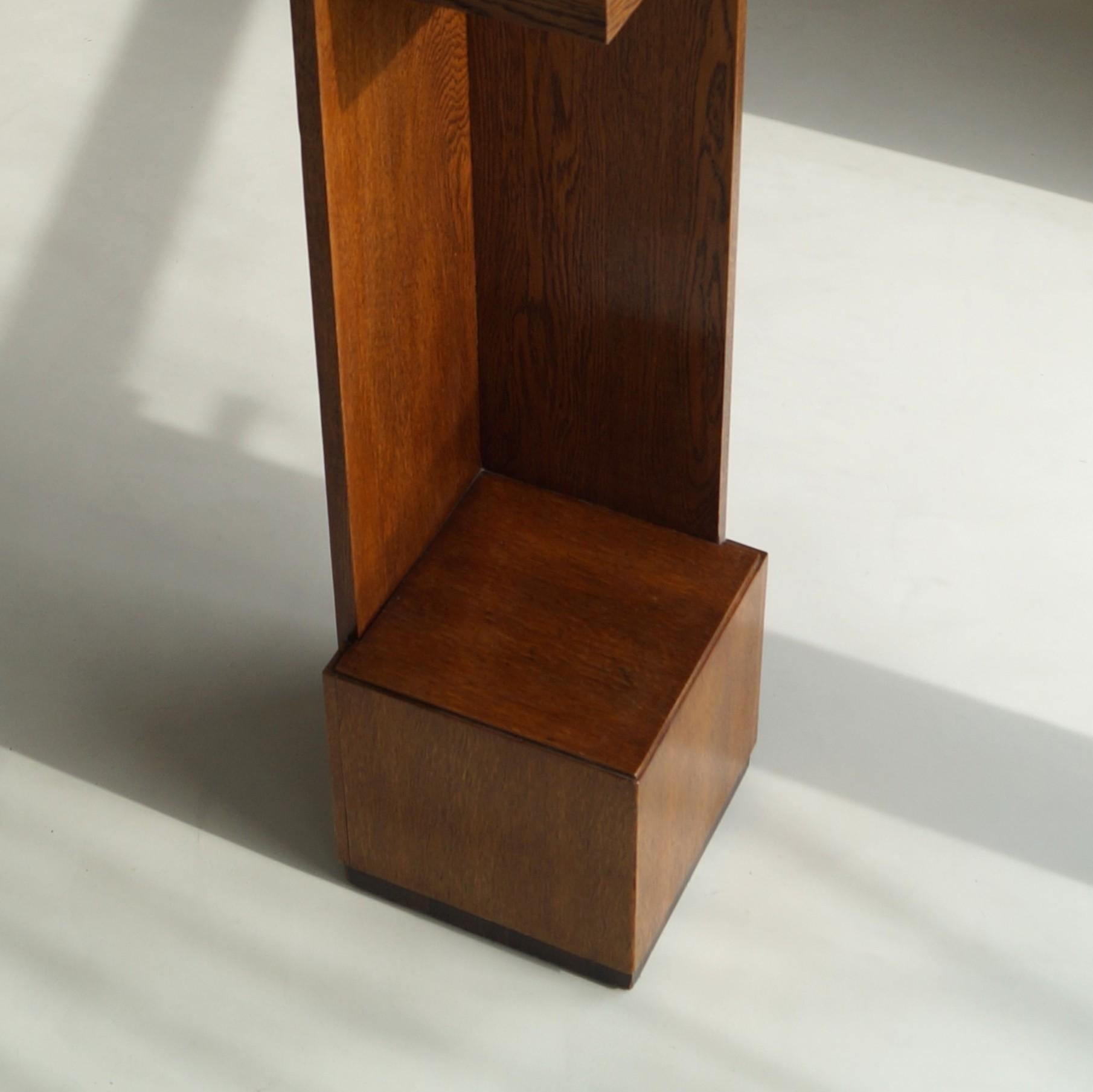 Dutch Art Deco Modernist Hague School Corner Pedestal, 1920s Pedestals
