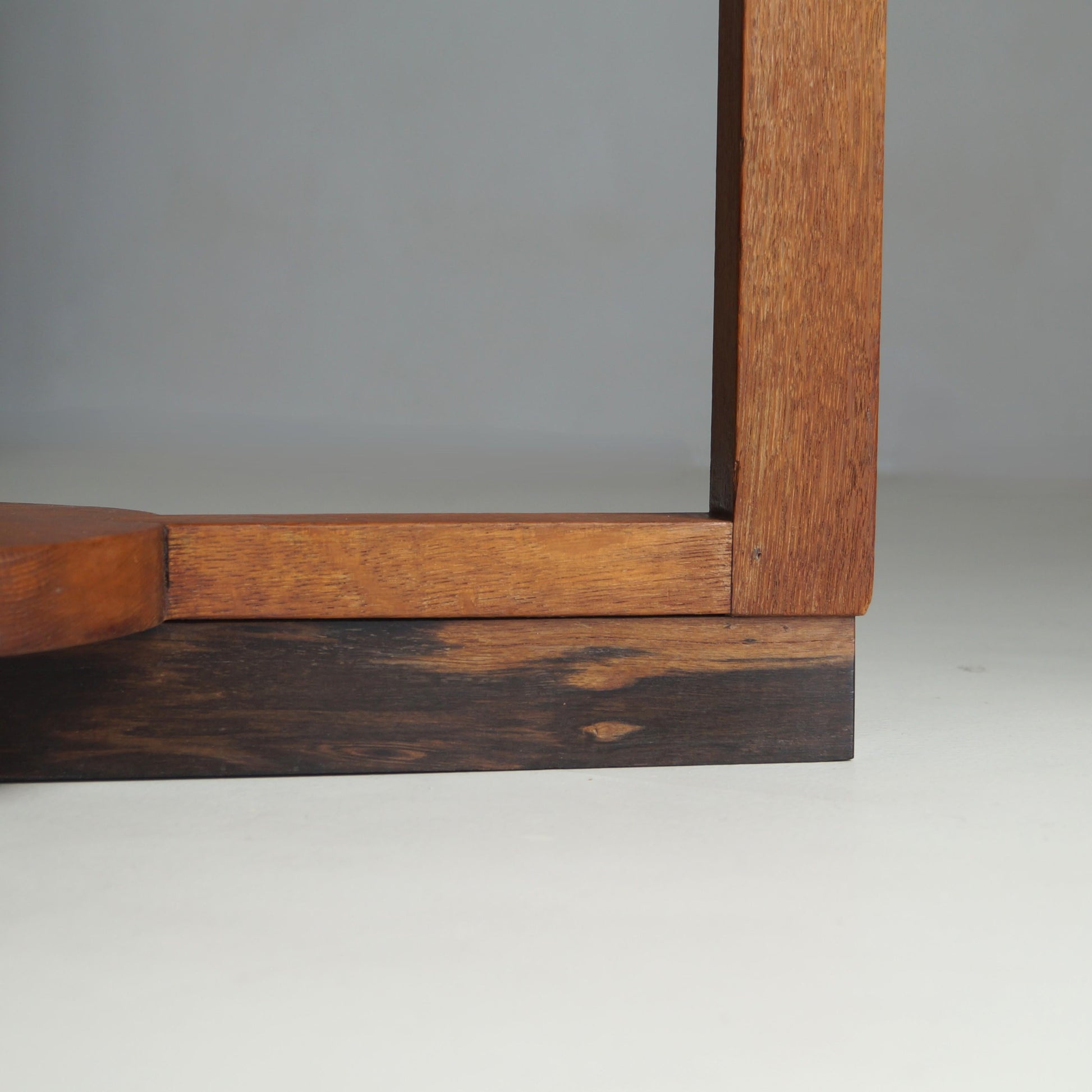 Dutch Art Deco Modernist Side Table in Oak and Macassar Ebony, 1920s End Tables