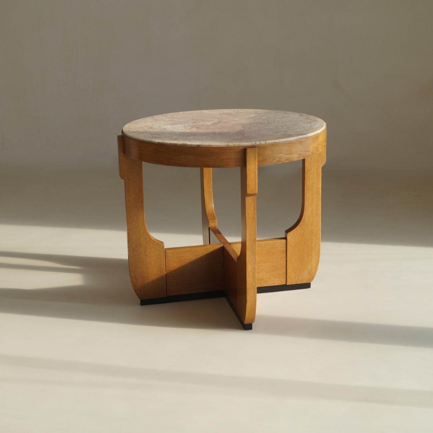 Dutch Art Deco The Hague School Coffee Table with Marble Top, 1920s Coffee Tables
