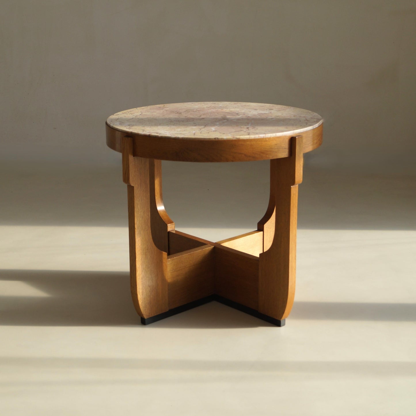 Dutch Art Deco The Hague School Coffee Table with Marble Top, 1920s Coffee Tables