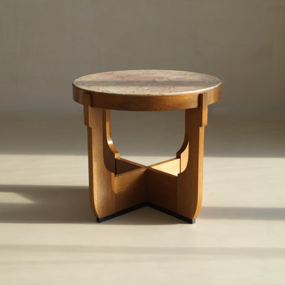 Dutch Art Deco The Hague School Coffee Table with Marble Top, 1920s Coffee Tables