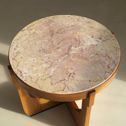 Dutch Art Deco The Hague School Coffee Table with Marble Top, 1920s Coffee Tables