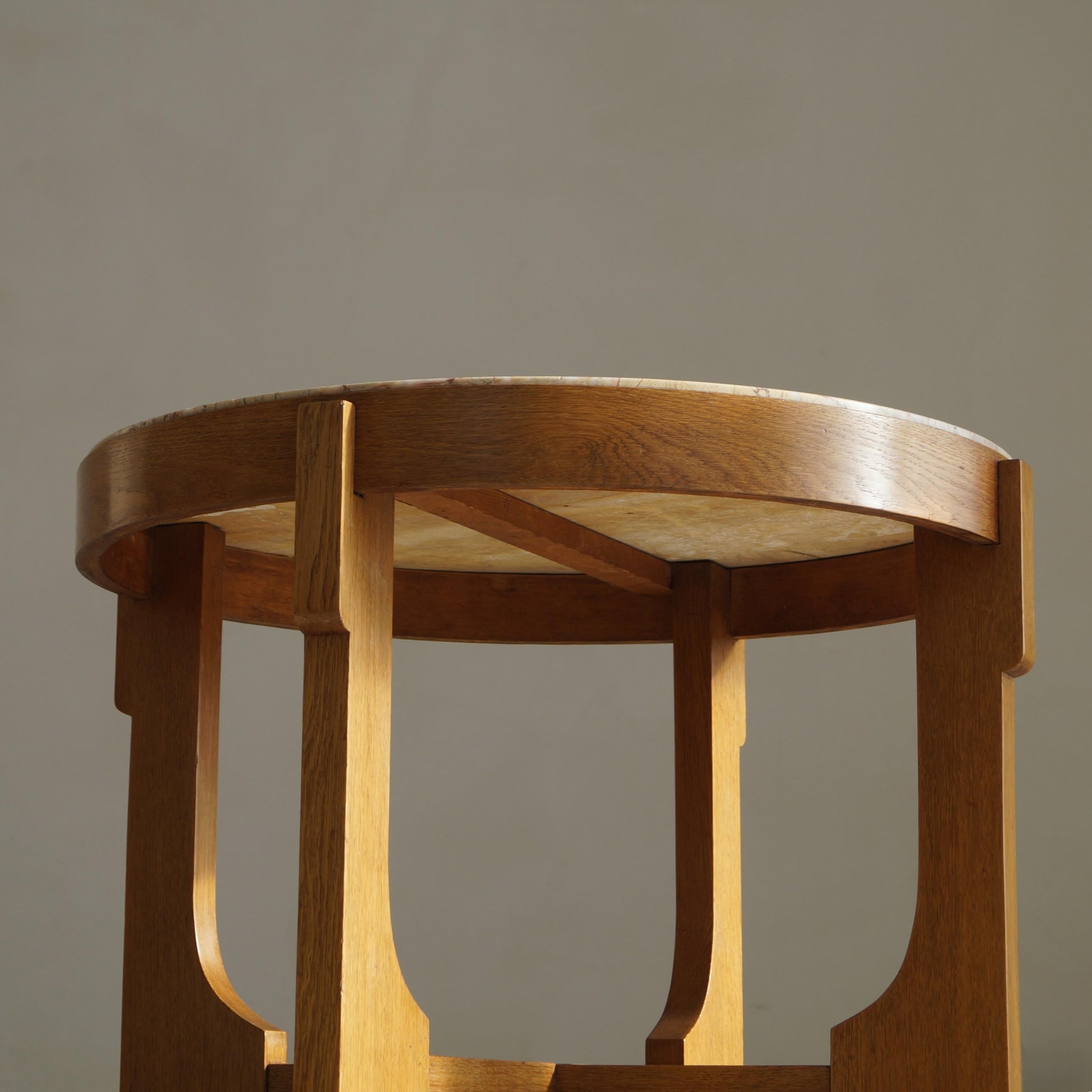 Dutch Art Deco The Hague School Coffee Table with Marble Top, 1920s Coffee Tables