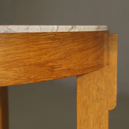 Dutch Art Deco The Hague School Coffee Table with Marble Top, 1920s Coffee Tables