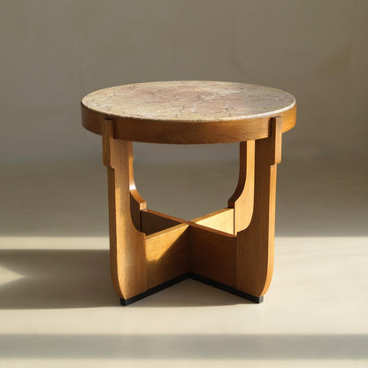 Dutch Art Deco The Hague School Coffee Table with Marble Top, 1920s Coffee Tables