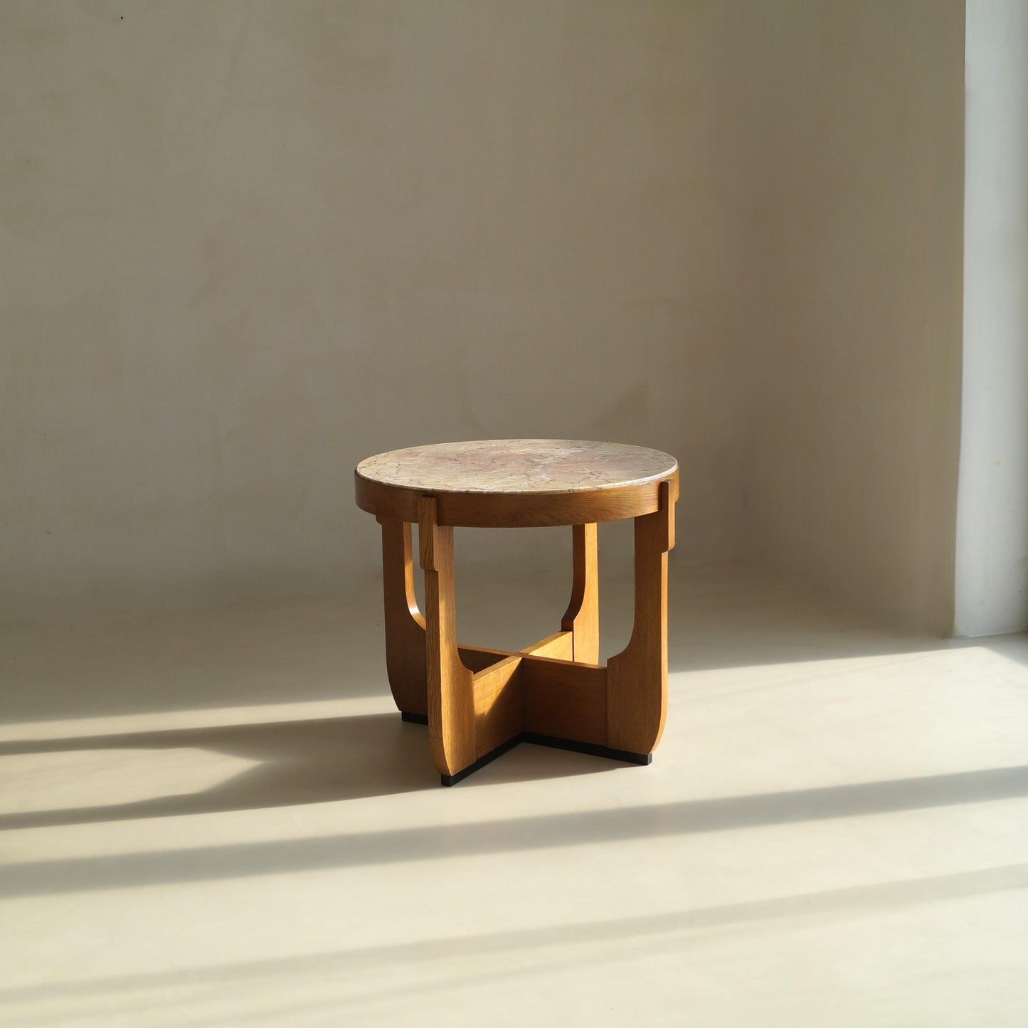 Dutch Art Deco The Hague School Coffee Table with Marble Top, 1920s Coffee Tables