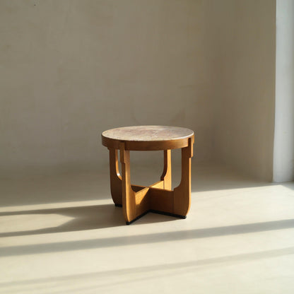 Dutch Art Deco The Hague School Coffee Table with Marble Top, 1920s Coffee Tables