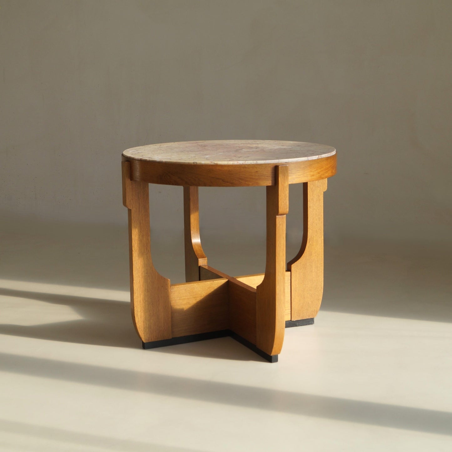Dutch Art Deco The Hague School Coffee Table with Marble Top, 1920s Coffee Tables