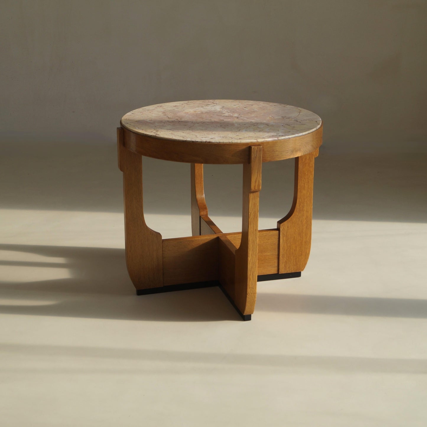Dutch Art Deco The Hague School Coffee Table with Marble Top, 1920s Coffee Tables