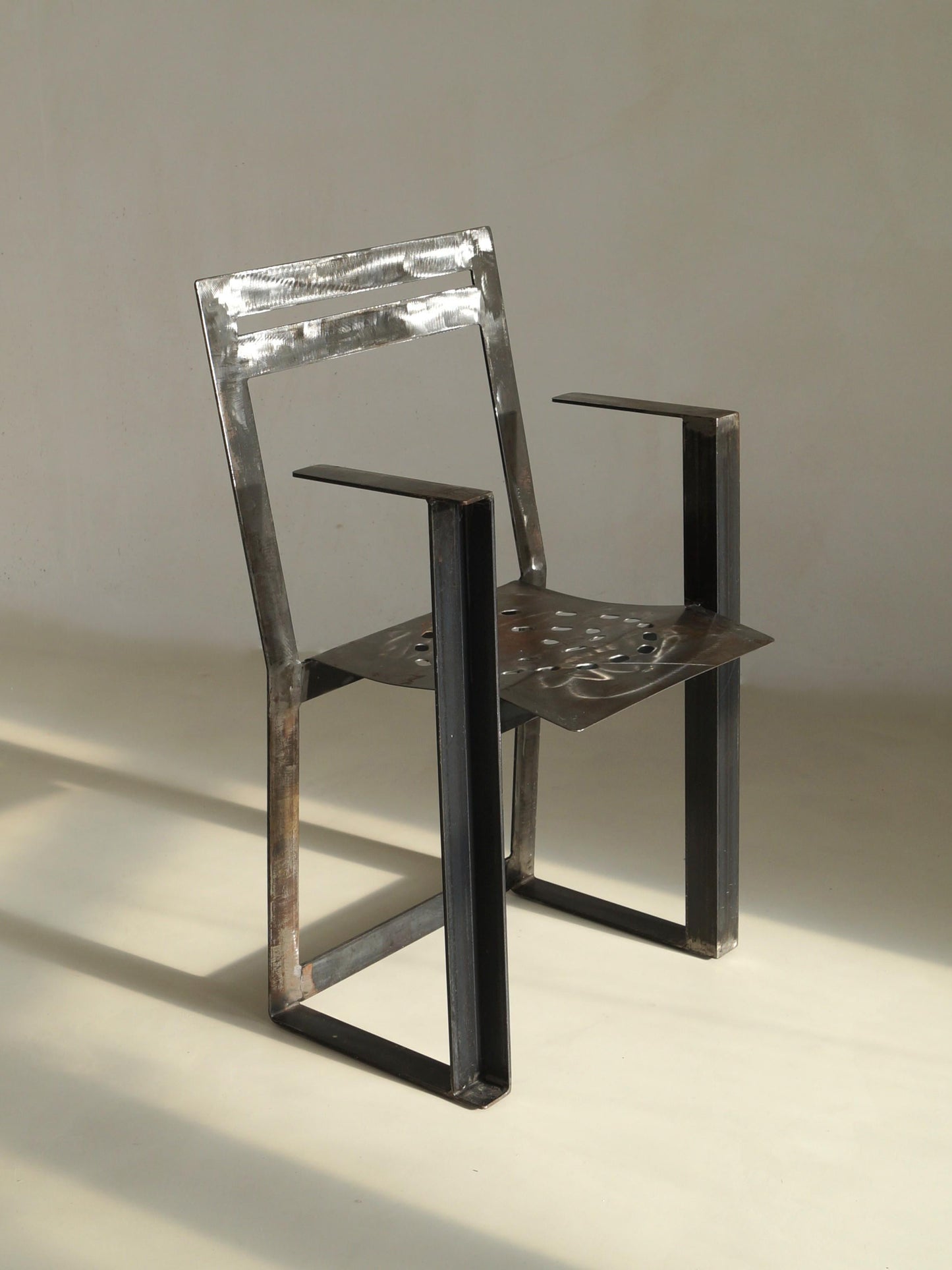 Dutch Modernist Steel Armchair by Albert in 'T Veld, 1980s Chairs
