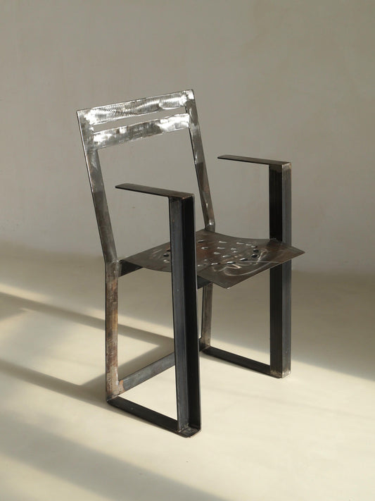 Dutch Modernist Steel Armchair by Albert in 'T Veld, 1980s Chairs