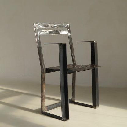 Dutch Modernist Steel Armchair by Albert in 'T Veld, 1980s Chairs