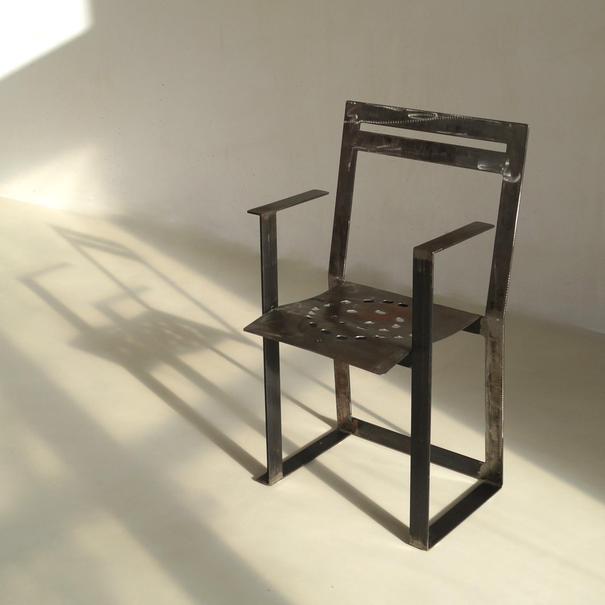 Dutch Modernist Steel Armchair by Albert in 'T Veld, 1980s Chairs