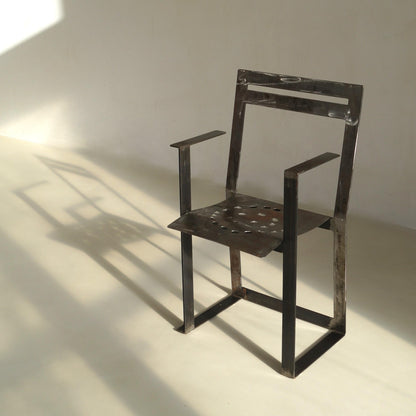 Dutch Modernist Steel Armchair by Albert in 'T Veld, 1980s Chairs