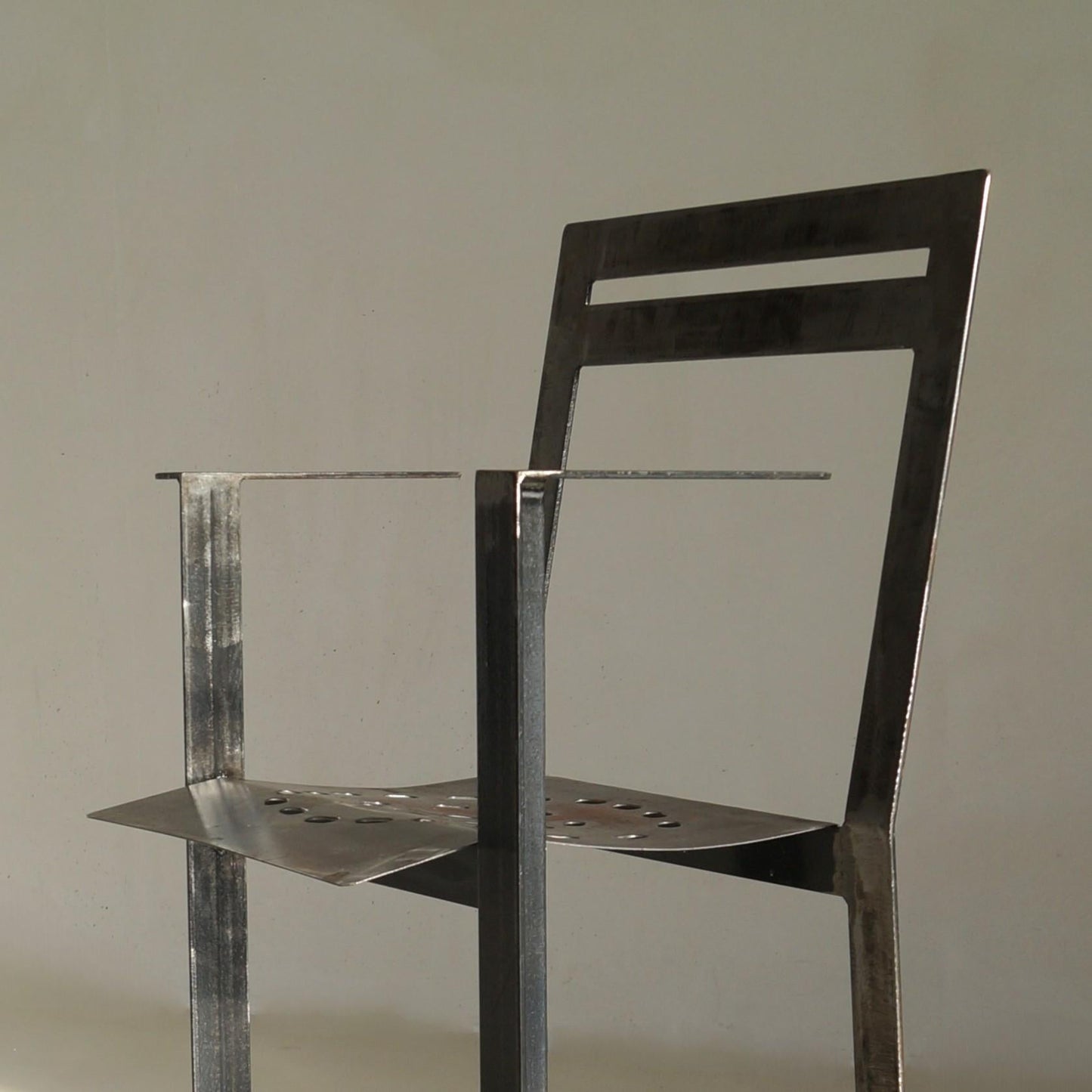 Dutch Modernist Steel Armchair by Albert in 'T Veld, 1980s Chairs