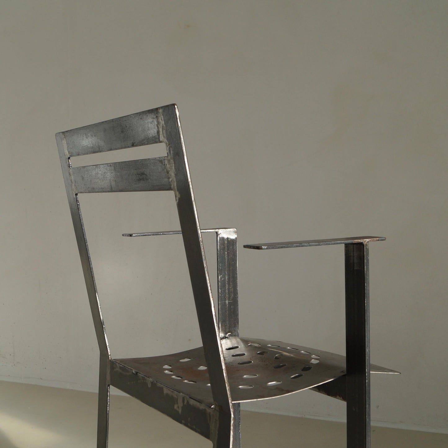 Dutch Modernist Steel Armchair by Albert in 'T Veld, 1980s Chairs