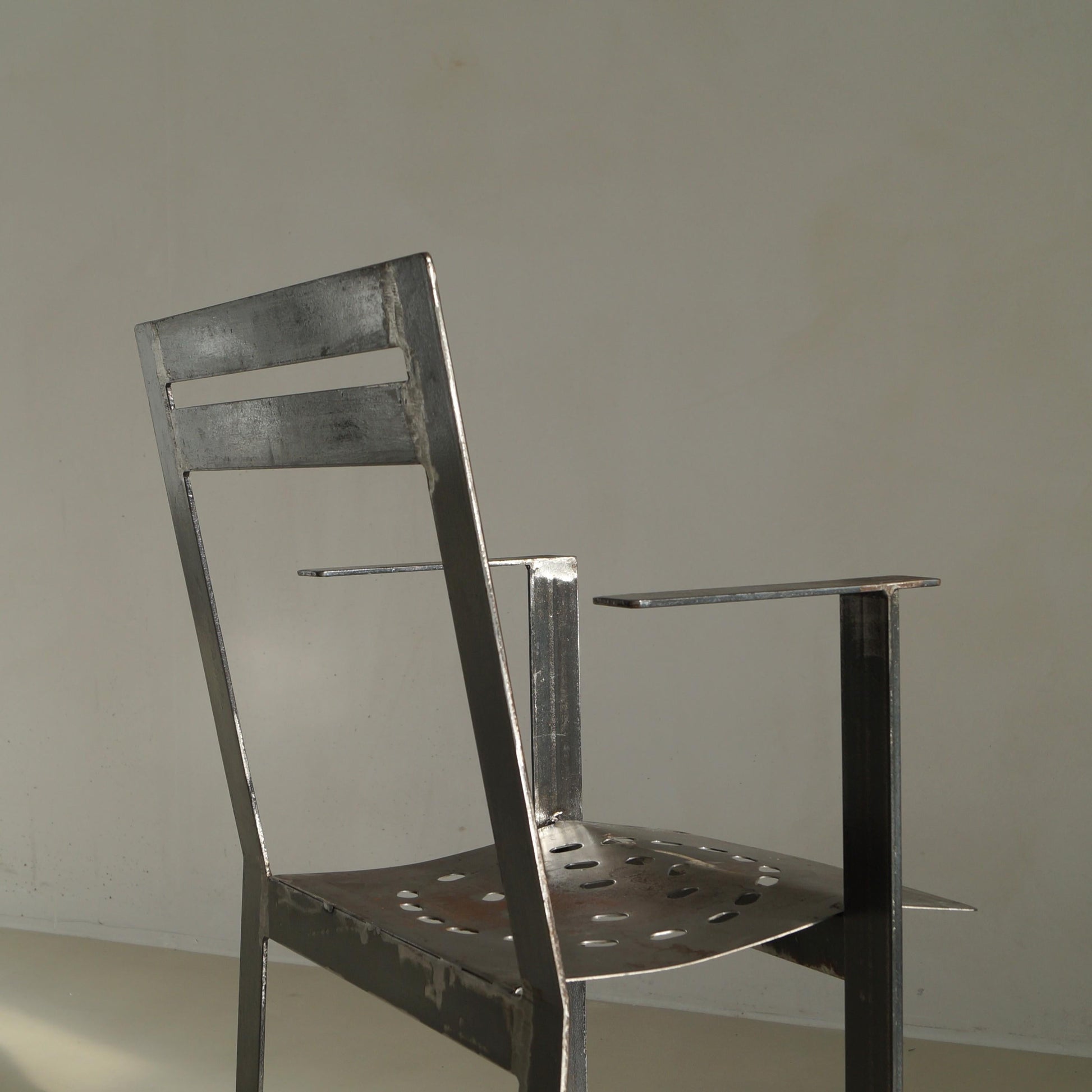 Dutch Modernist Steel Armchair by Albert in 'T Veld, 1980s Chairs