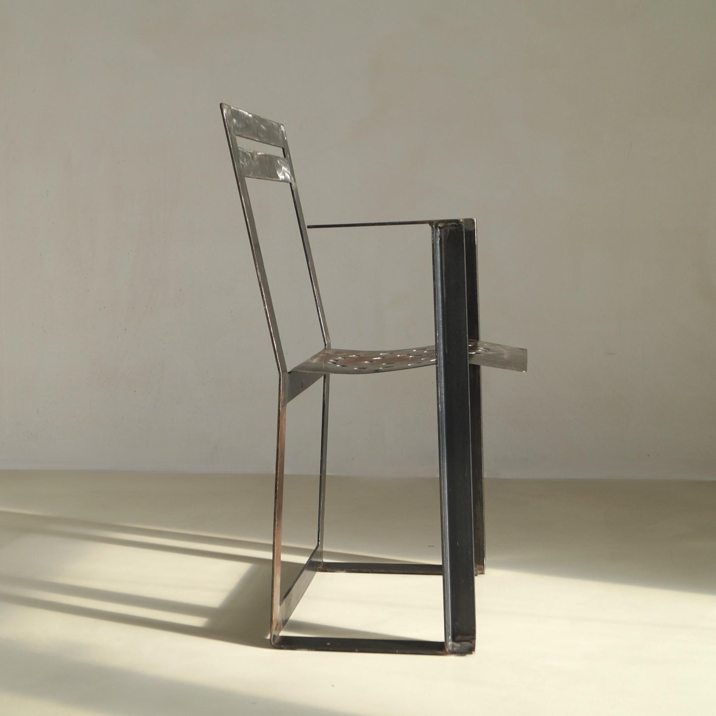 Dutch Modernist Steel Armchair by Albert in 'T Veld, 1980s Chairs