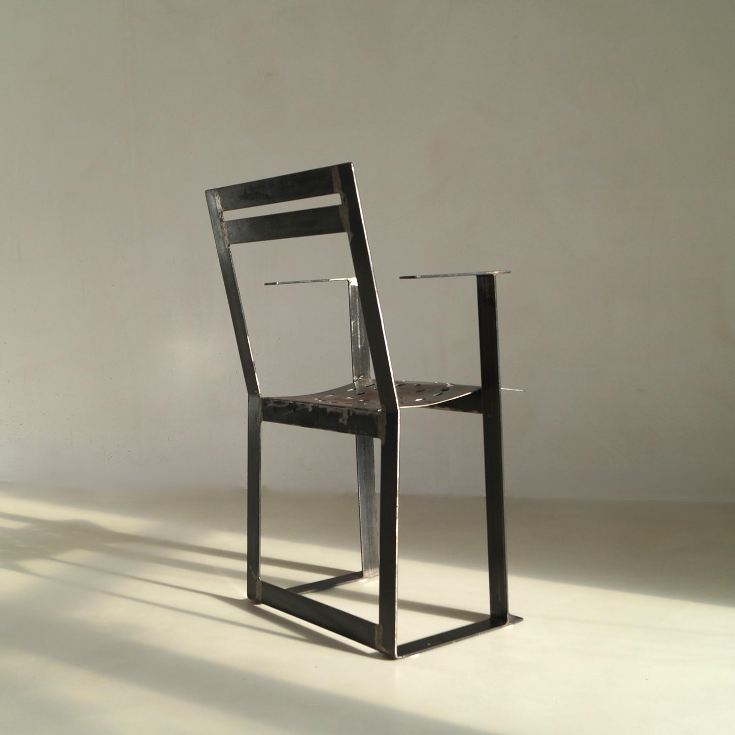 Dutch Modernist Steel Armchair by Albert in 'T Veld, 1980s Chairs