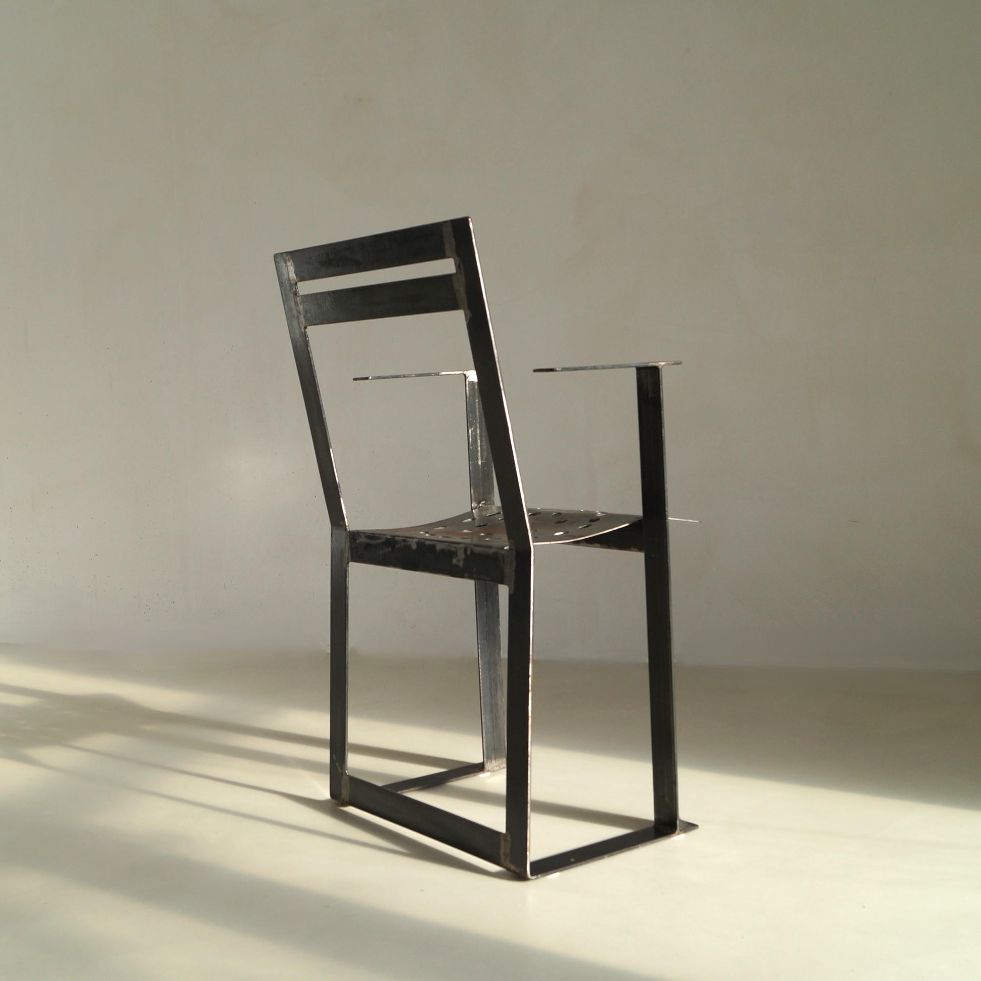 Dutch Modernist Steel Armchair by Albert in 'T Veld, 1980s Chairs