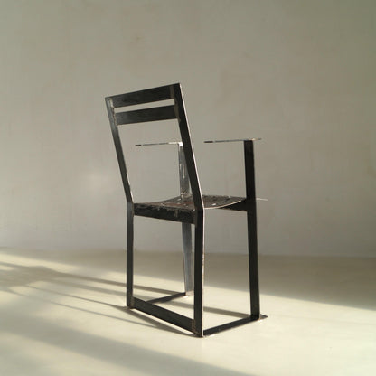 Dutch Modernist Steel Armchair by Albert in 'T Veld, 1980s Chairs