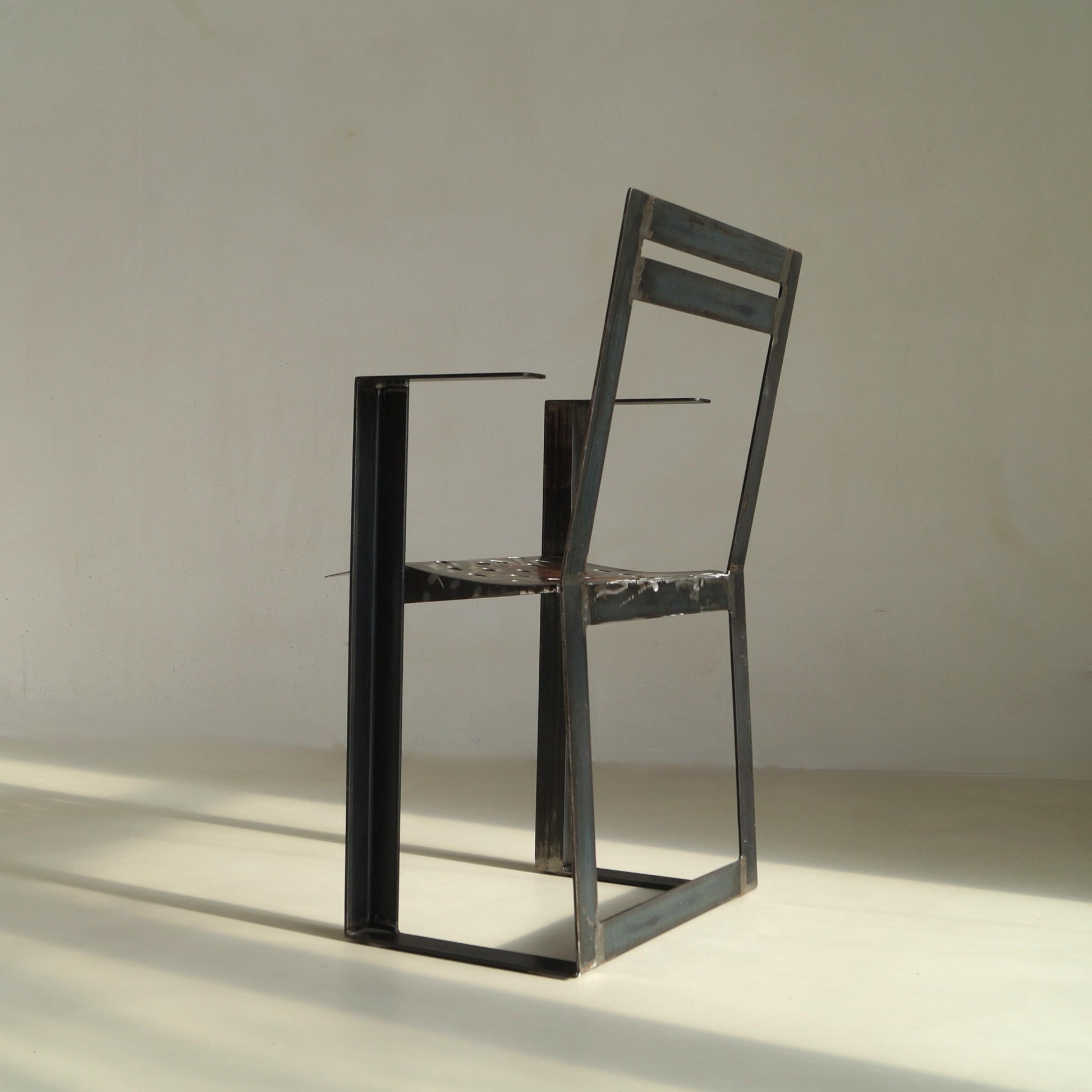 Dutch Modernist Steel Armchair by Albert in 'T Veld, 1980s Chairs