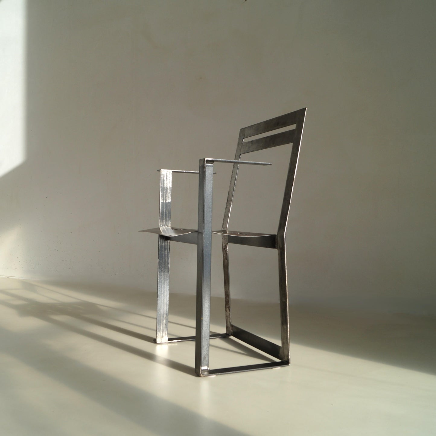 Dutch Modernist Steel Armchair by Albert in 'T Veld, 1980s Chairs