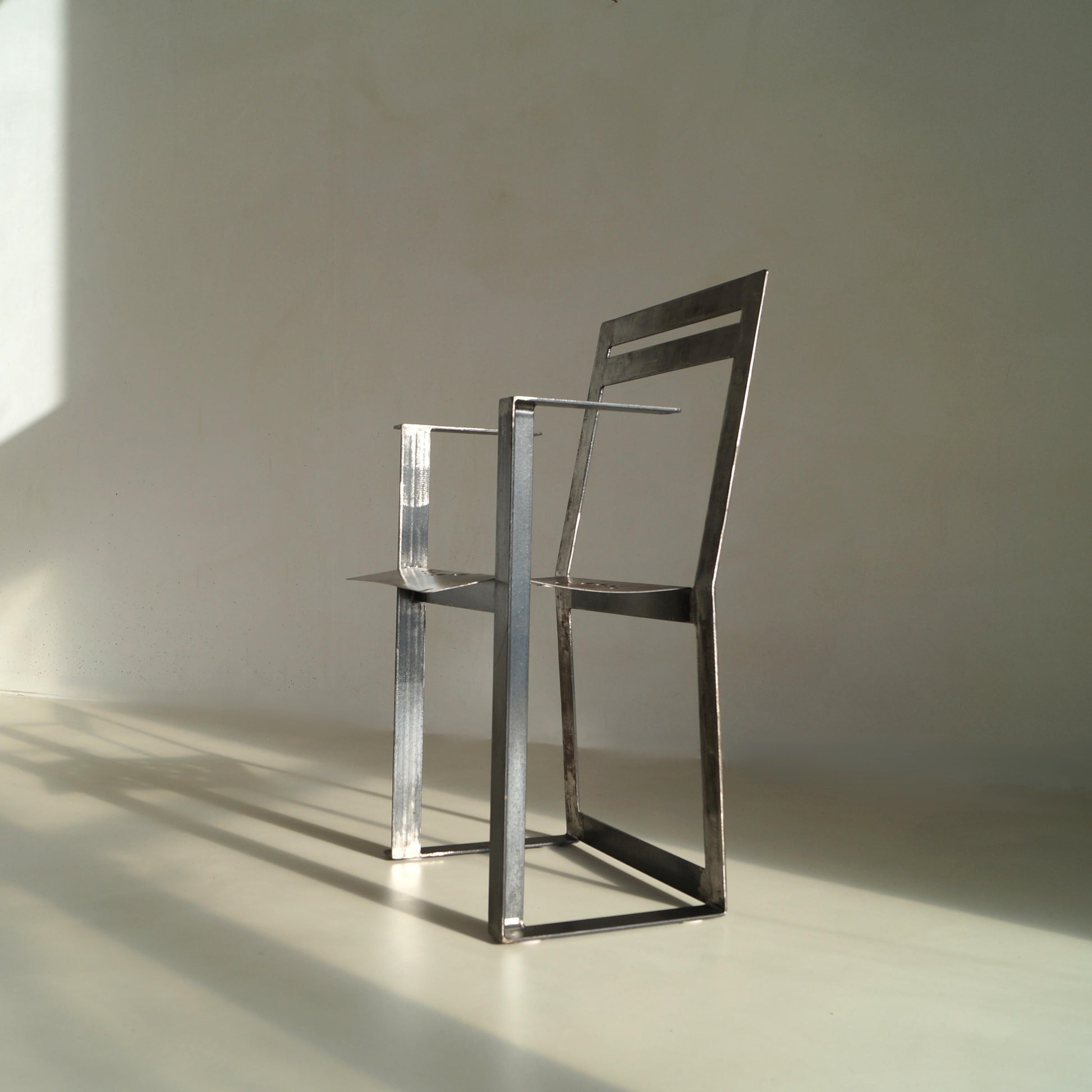 Dutch Modernist Steel Armchair by Albert in 'T Veld, 1980s Chairs