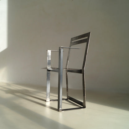 Dutch Modernist Steel Armchair by Albert in 'T Veld, 1980s Chairs
