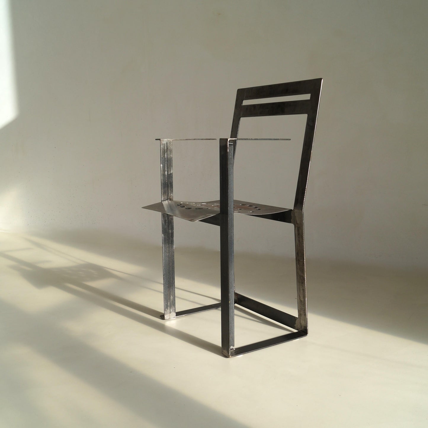 Dutch Modernist Steel Armchair by Albert in 'T Veld, 1980s Chairs