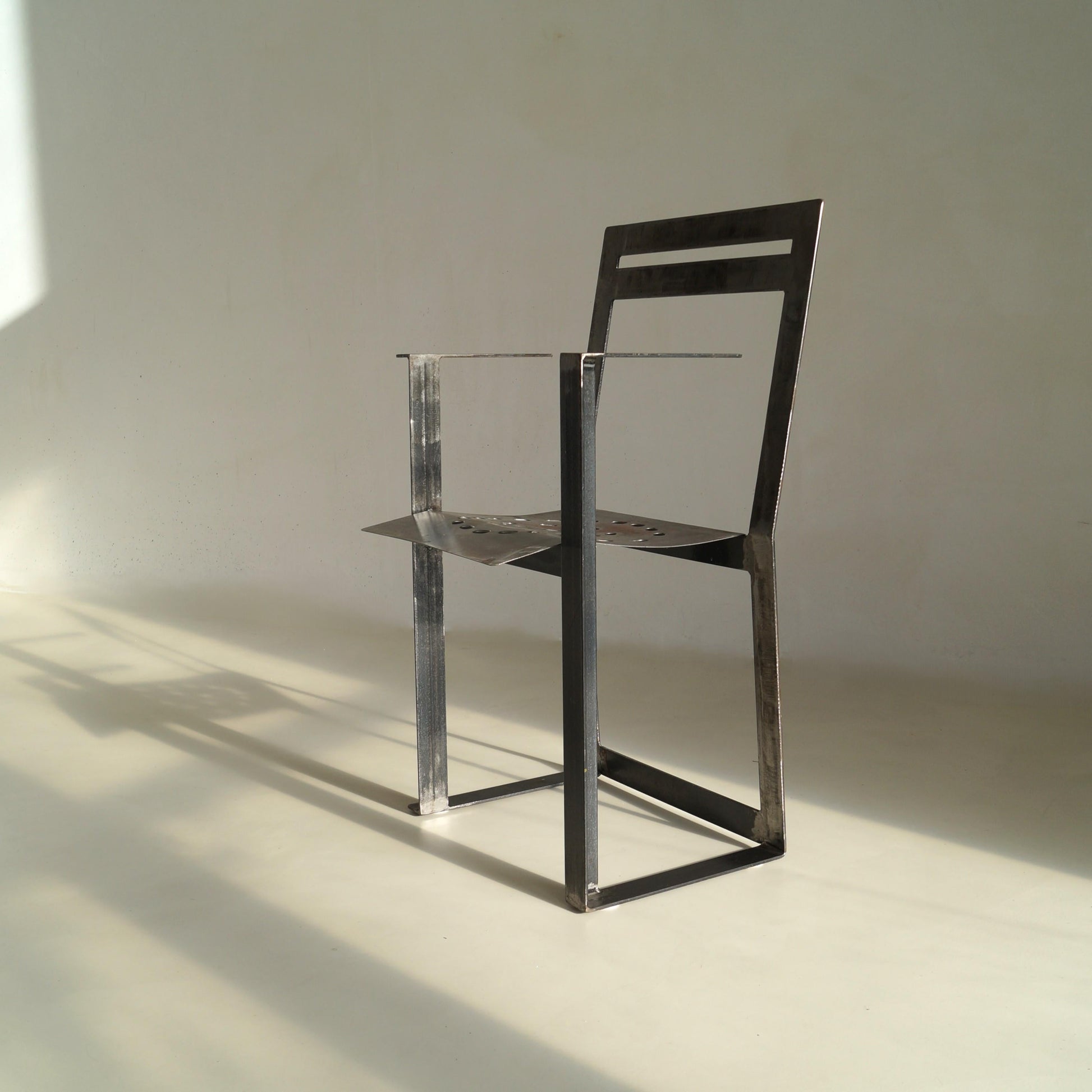 Dutch Modernist Steel Armchair by Albert in 'T Veld, 1980s Chairs