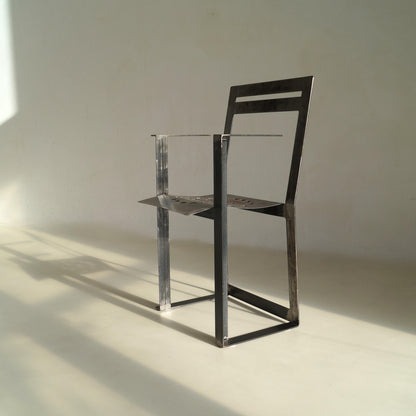 Dutch Modernist Steel Armchair by Albert in 'T Veld, 1980s Chairs