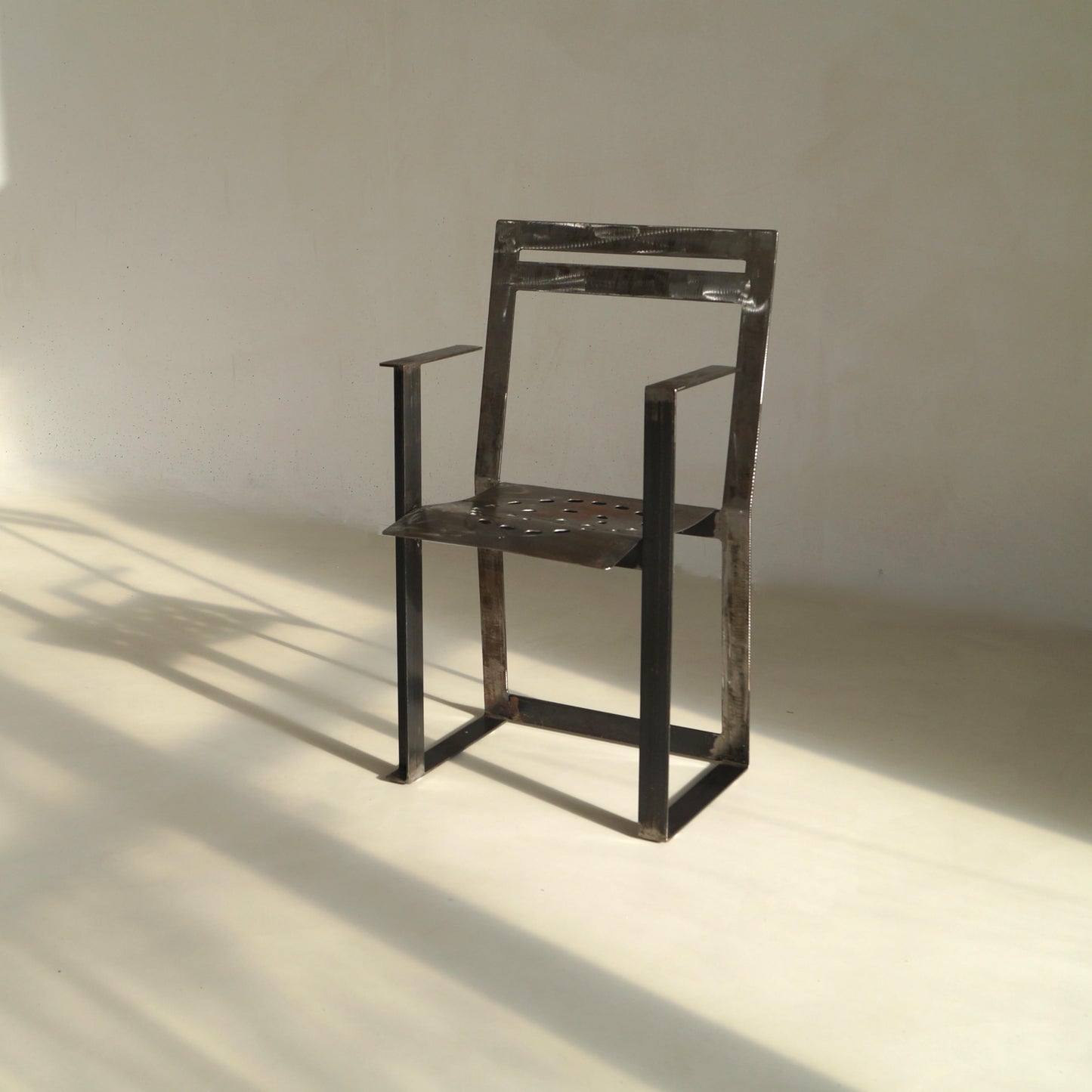 Dutch Modernist Steel Armchair by Albert in 'T Veld, 1980s Chairs